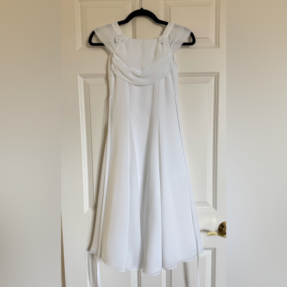 Girls' Us Angels White Formal Dress